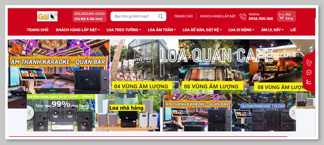 Trang web chính thức của thương hiệu Goldsound Audio 