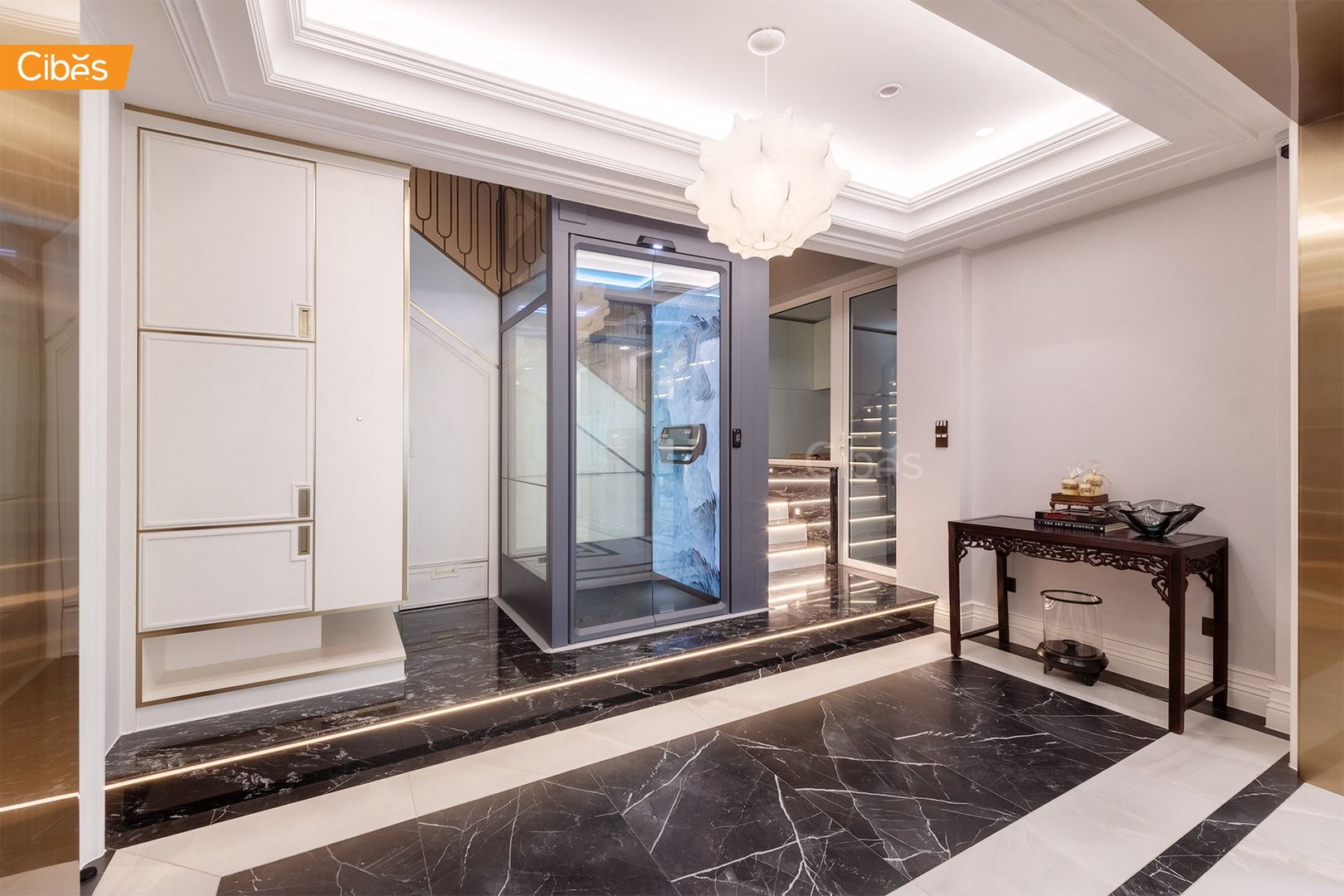 linh hoạt lựa chọn màu sắc thang máy